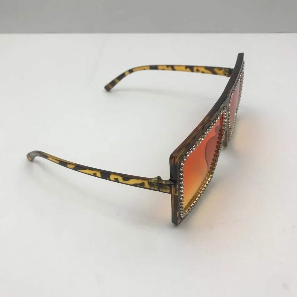 Rhinestone Flat Top Sunglasses